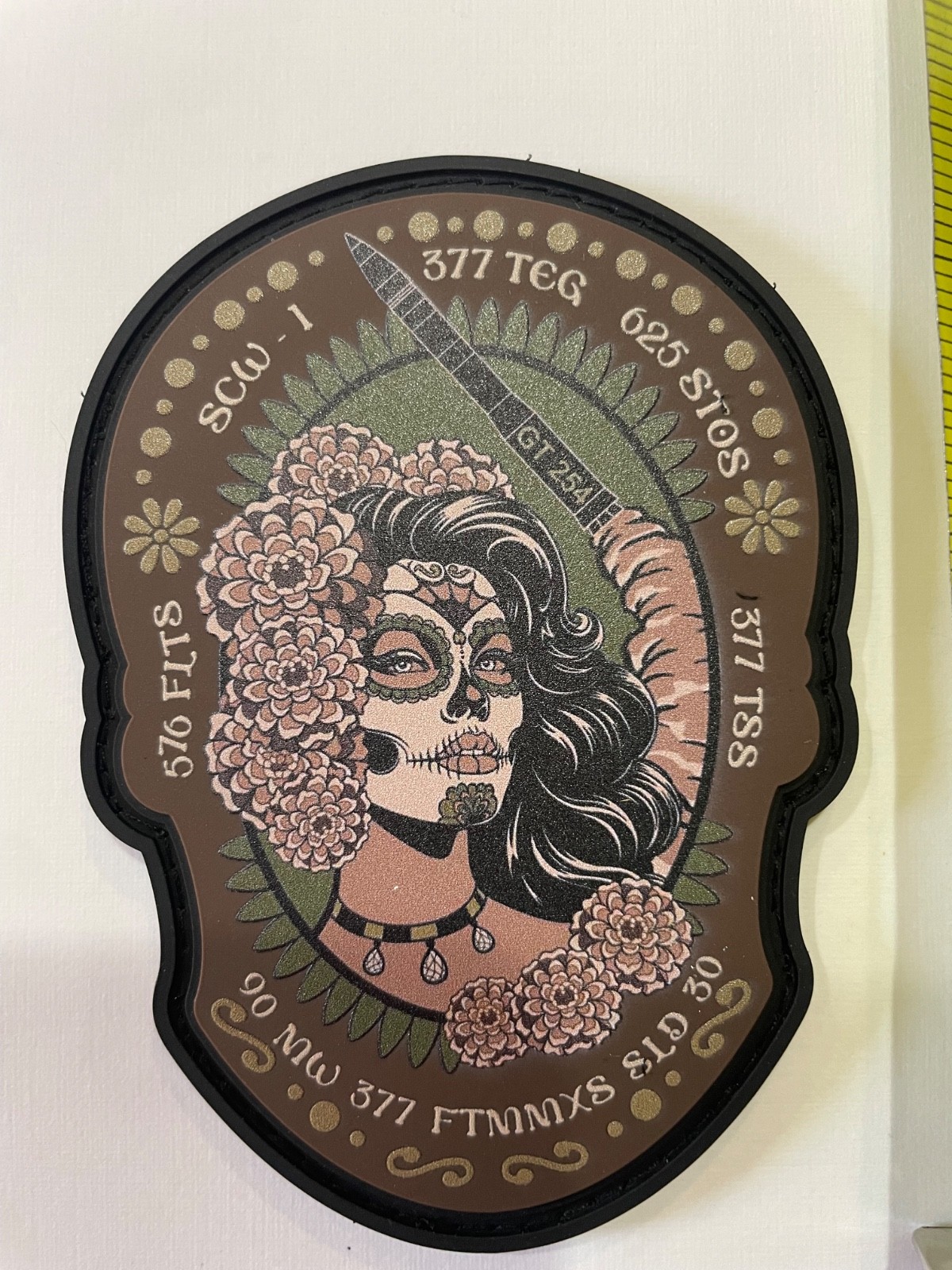 GT254 OCP Day of the Dead Themed MMIII ICBM Official Mission Patch PVC Hook