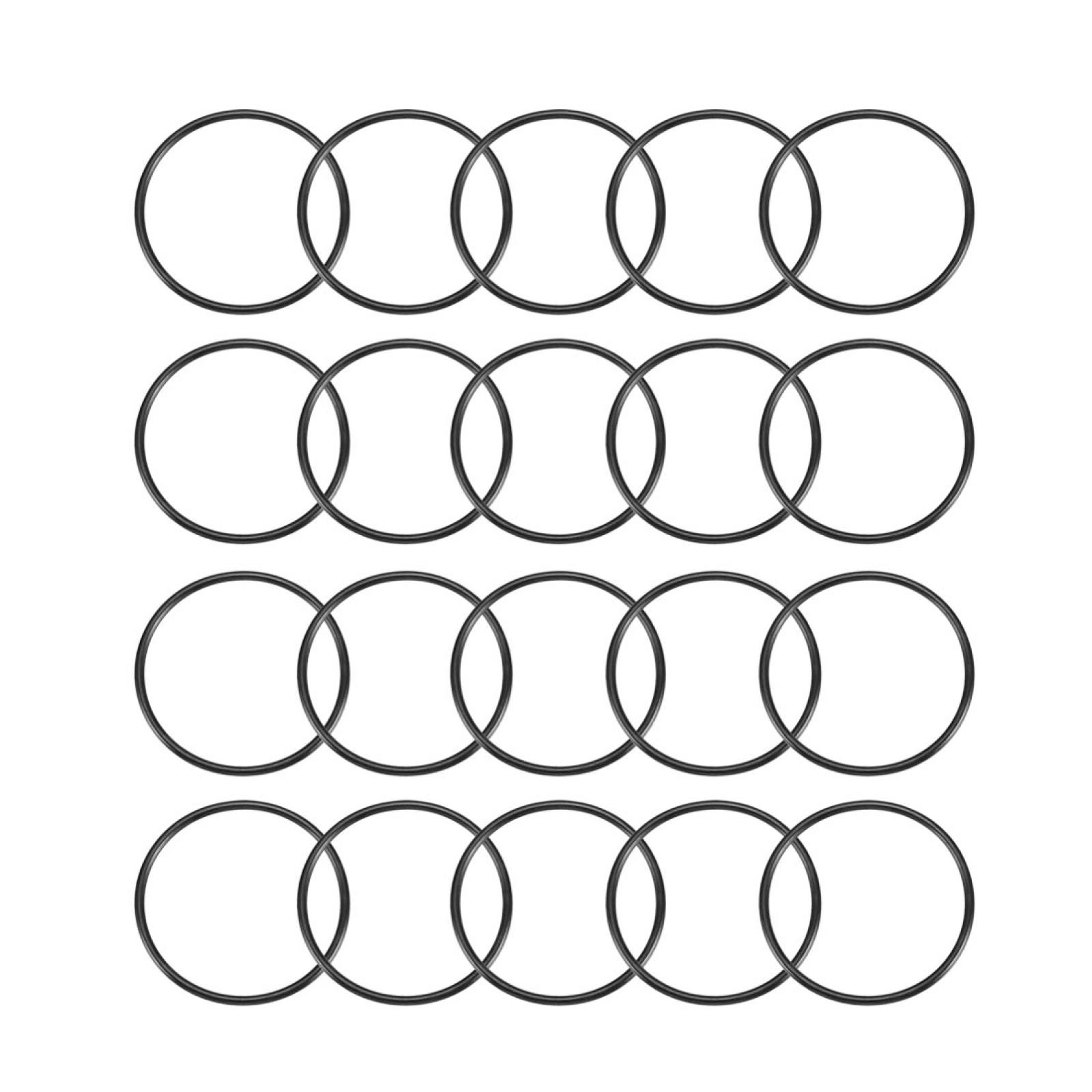 20pcs Black 40mm x 2mm Oil Resistant Sealing Ring O-shape NBR Rubber Grommet