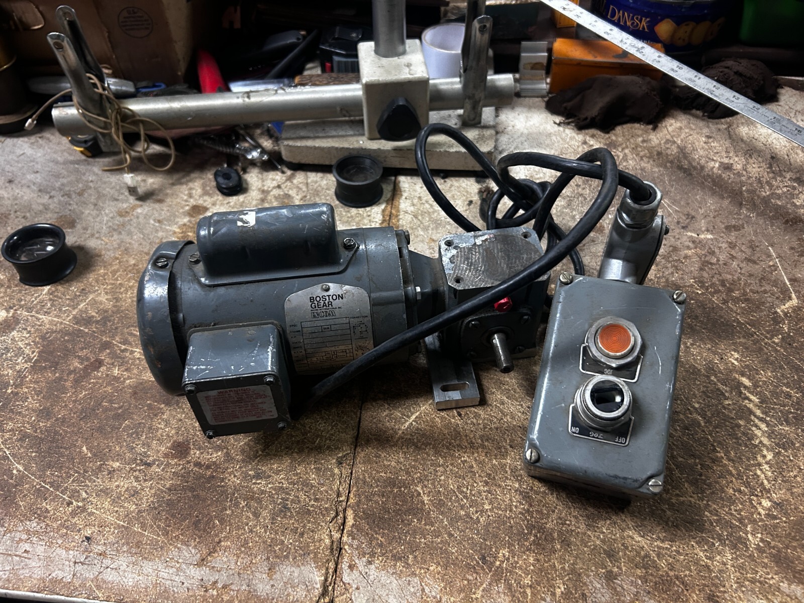 MACHINIST BsMt LATHE   Boston Gear Electric Motor with Reducer 1/6 HP 1725 RPM