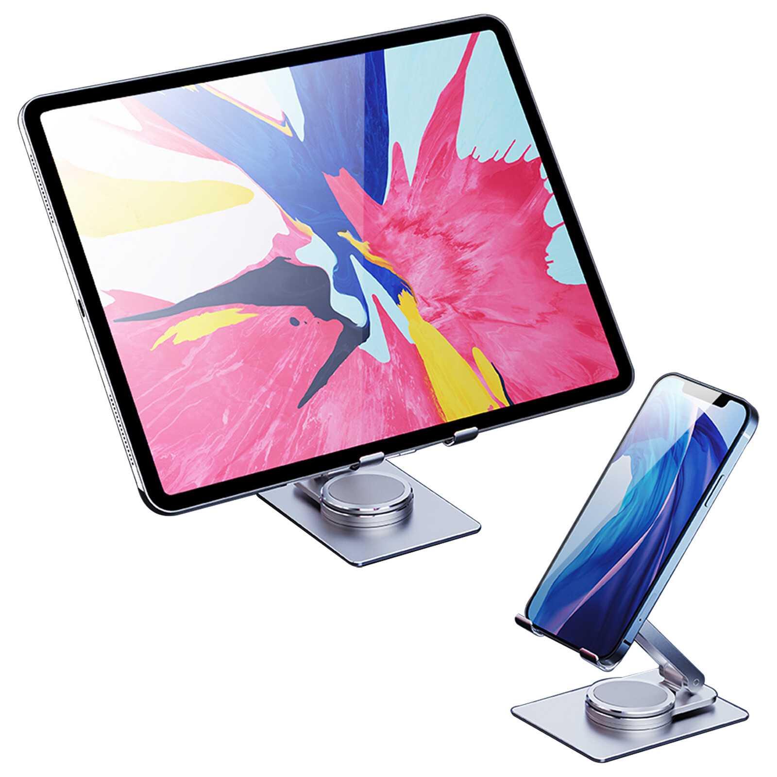 Foldable 360° Rotatable Base Desktop Stand Mount Holder for Tablet PC Cell Phone