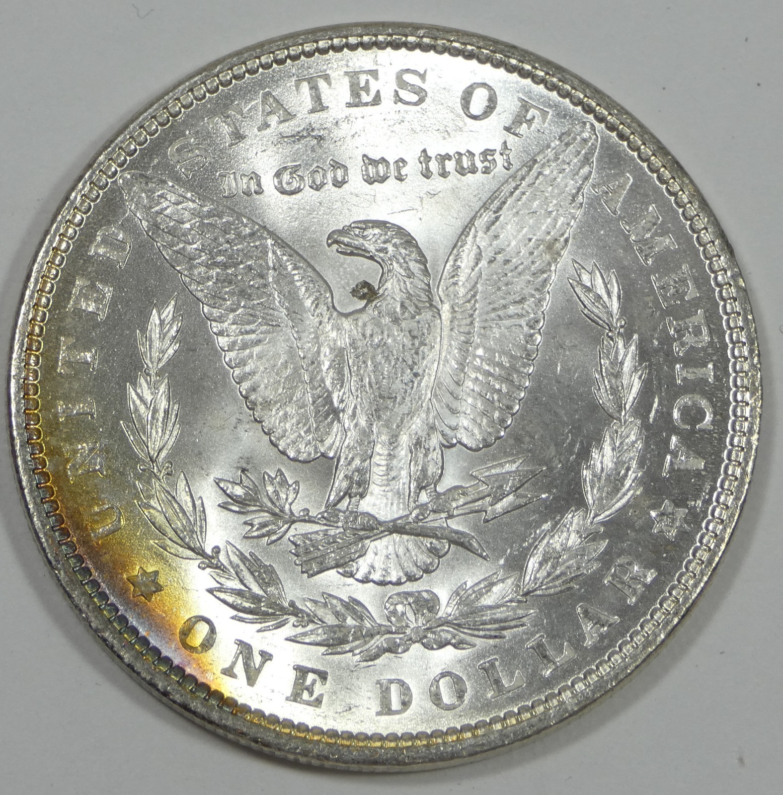 1887 Morgan Dollar Nice BRILLIANT UNCIRCULATED Silver Dollar ~ Rainbow Bag Tone