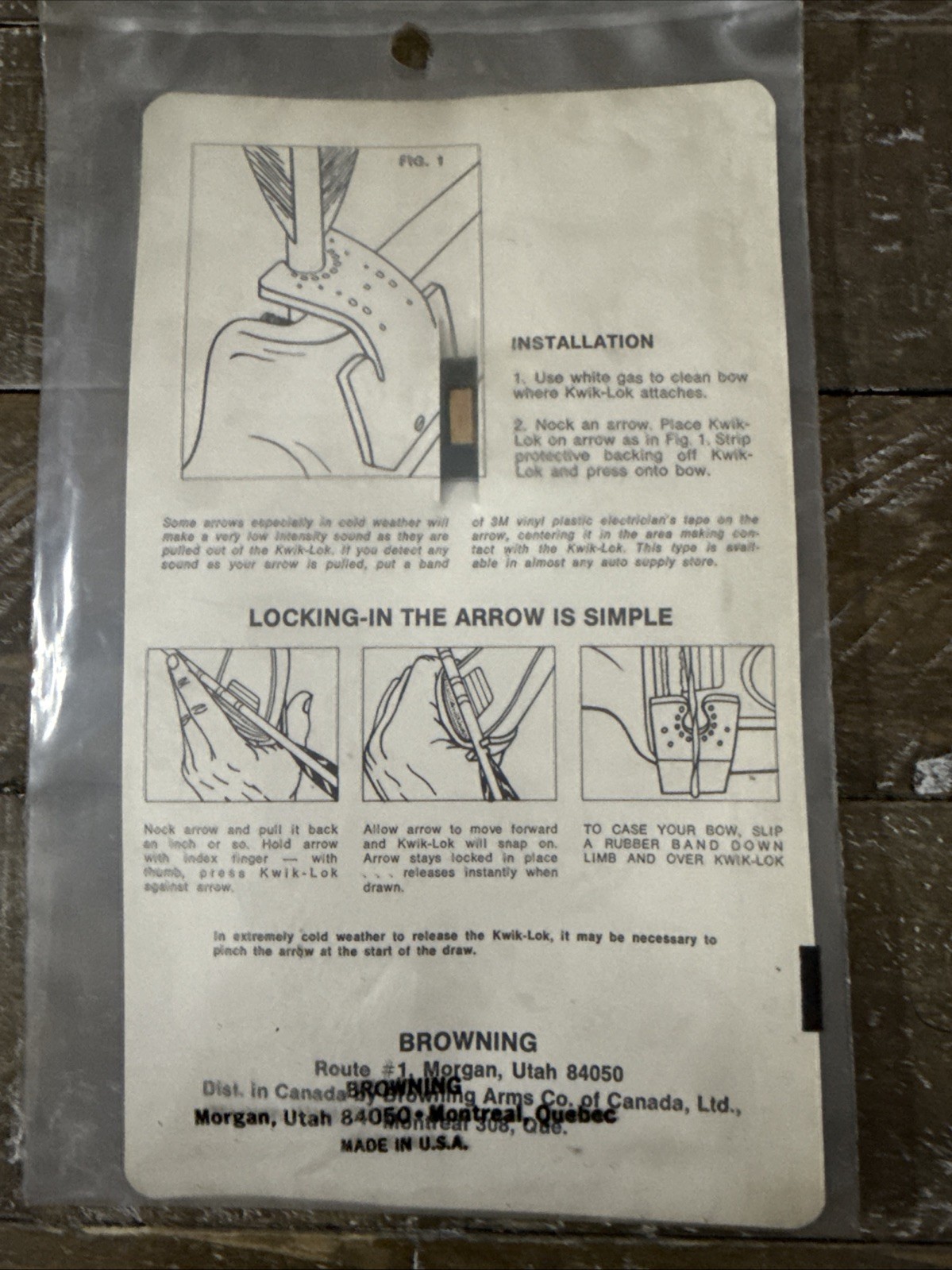 Browning Kwik-Lok Arrow Holder