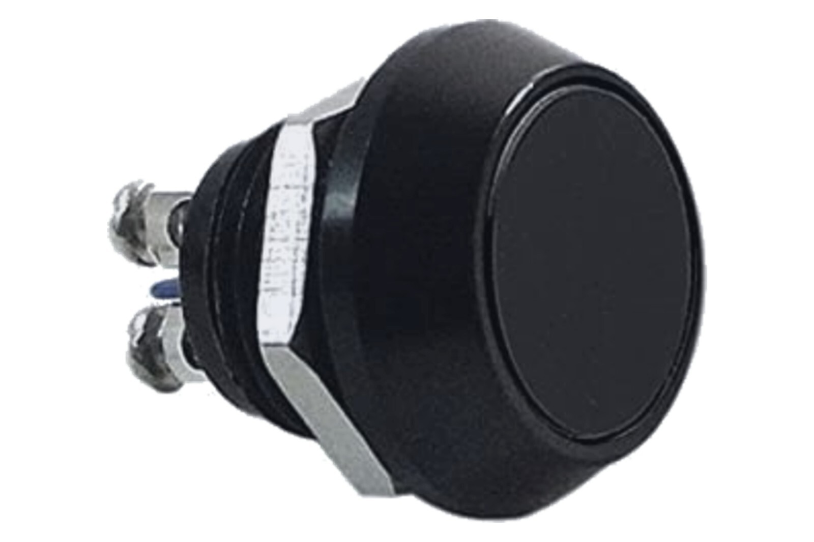 1/2" Black Flat Momentary Stainless Steel Metal Push Button Switch 12mm 12V