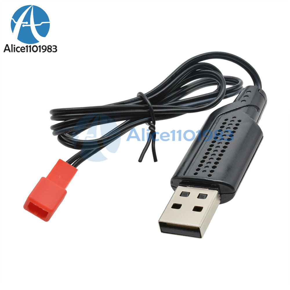 3.7V 500mA Output 1S Lipo Li-ion Battery USB Cable Charger Red JST Female Head