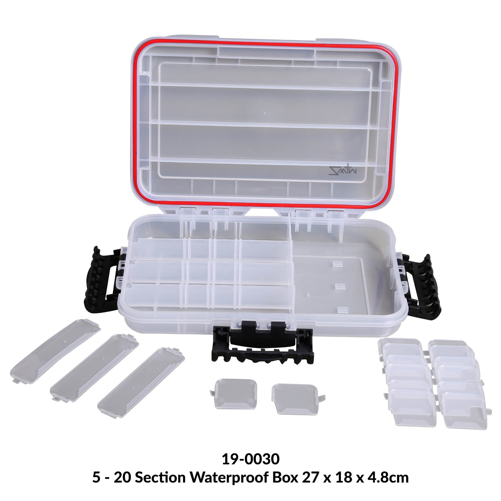 Zwim Waterproof Fishing Tackle Box with Dividers ,carp pike sea fly Fishing