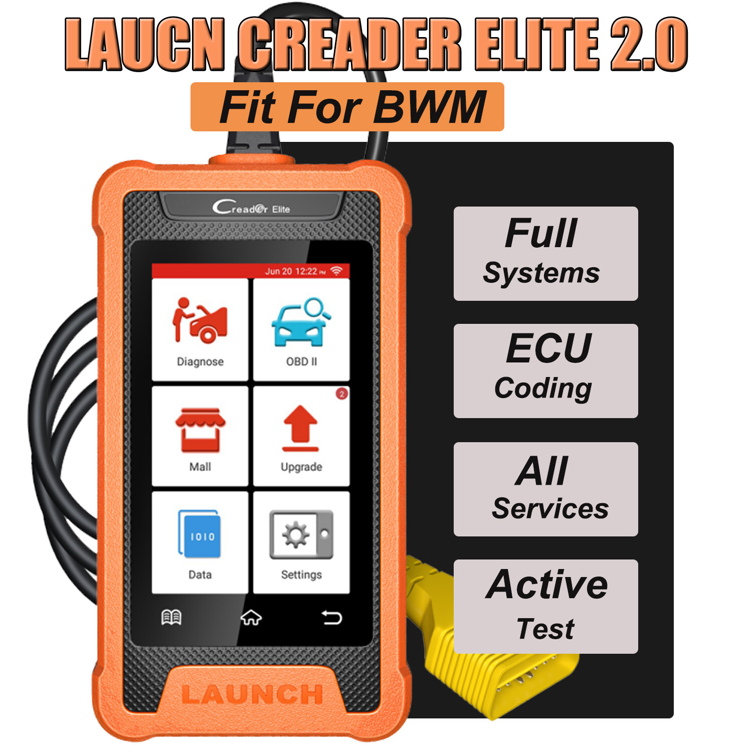 LAUNCH Creader Elite for BMW Car All System Diagnostic Scanner OBD2 Code Reader!