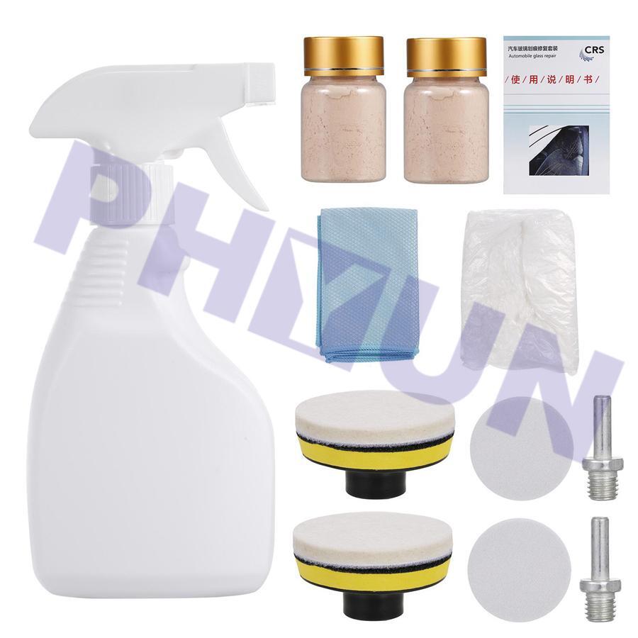 Window Repair Glass Polishing Kit Deep Scratch Remover Polished Pad Powder USA