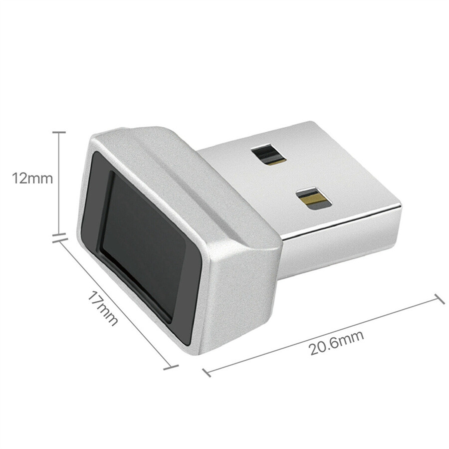 USB Fingerprint Reader for Windows 10 Hello Laptops & PC Sensor Security Device