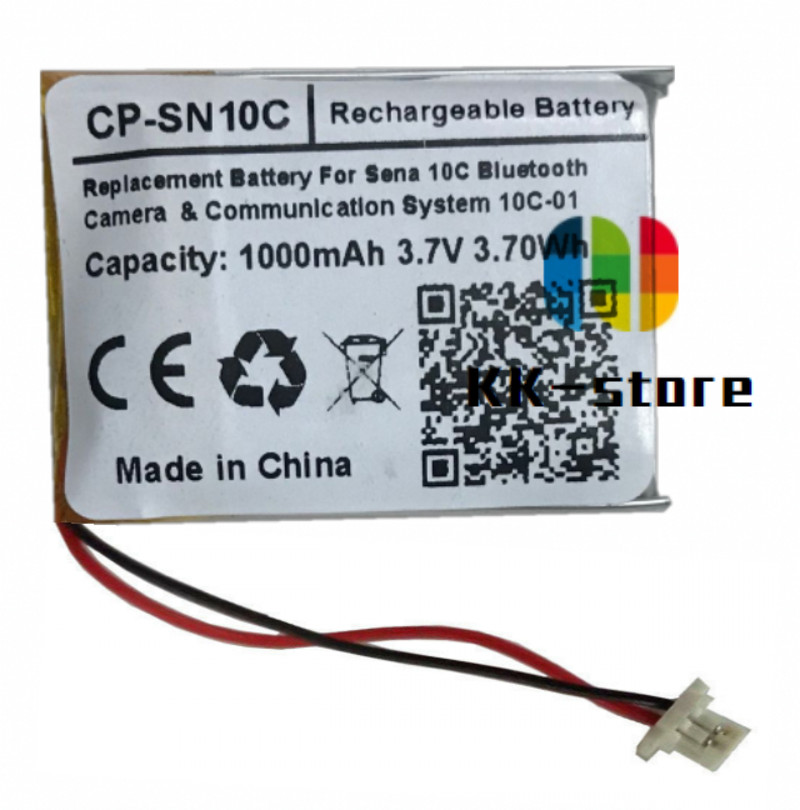 1000mAh 3.7Wh Replacement Battery For Sena 10C Bluetooth Camera Headset 10C-01