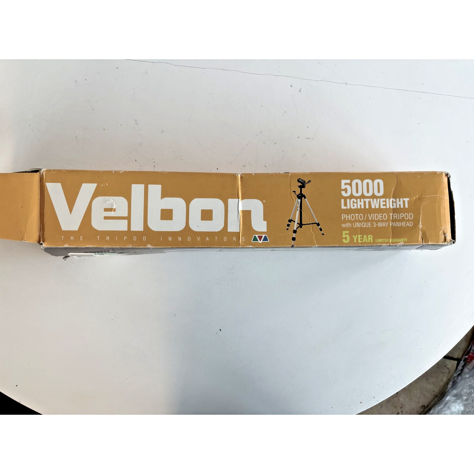 Velbon 5000 Tripod 3 Way Panhead Quick Release Plate Lightweight Photo Video