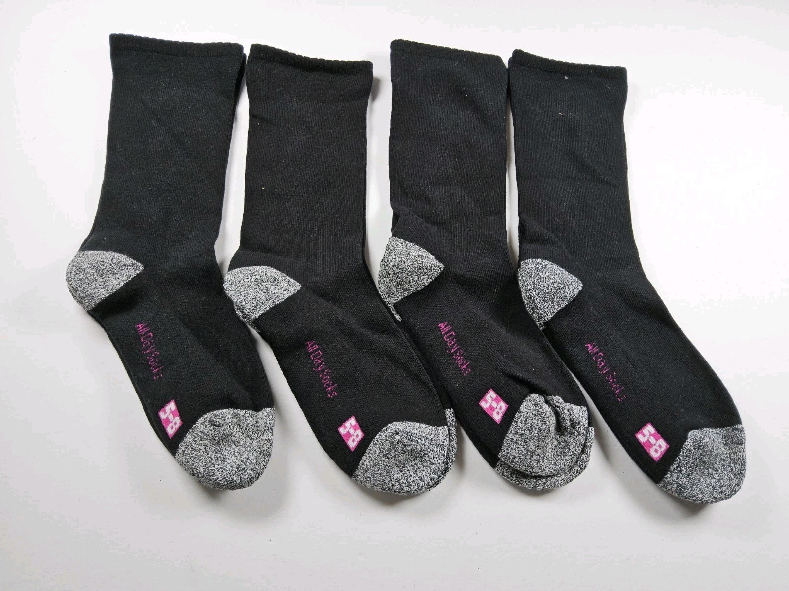 All Day Socks By Underworks Women's Lot Of 4 Pairs Crew Socks Size 5-8