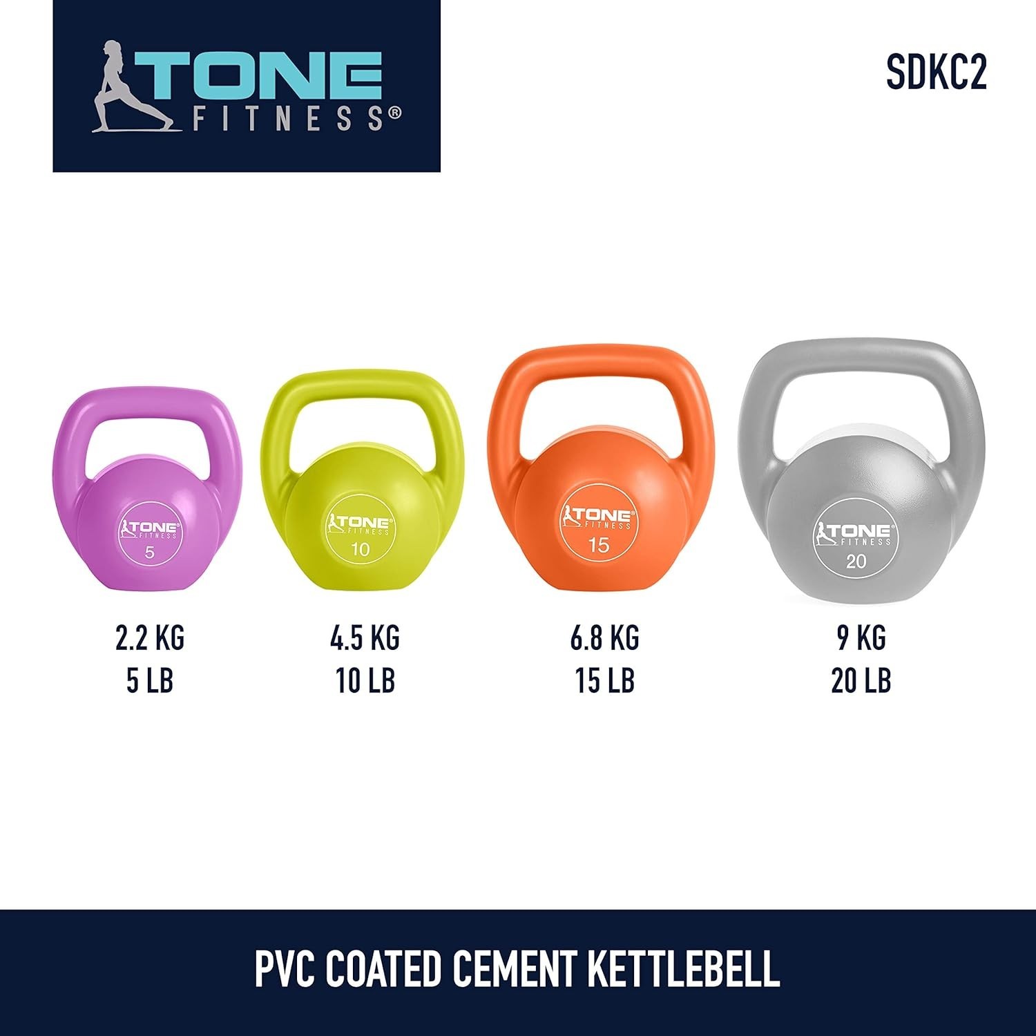 Versatile 5 lb Kettlebell - Cement Filled Pink Weight for Full-Body Workouts