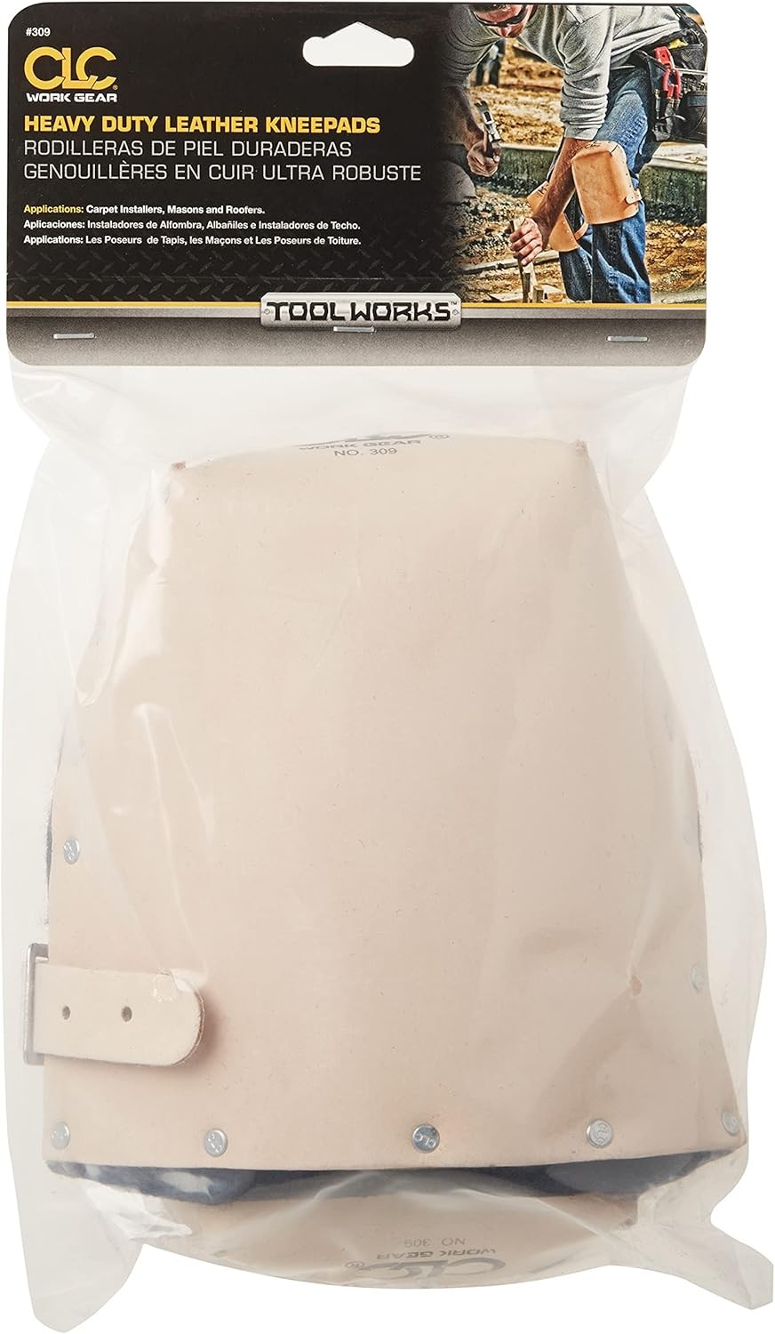 CLC 309 Leather Kneepads, Heavy Duty,Tan