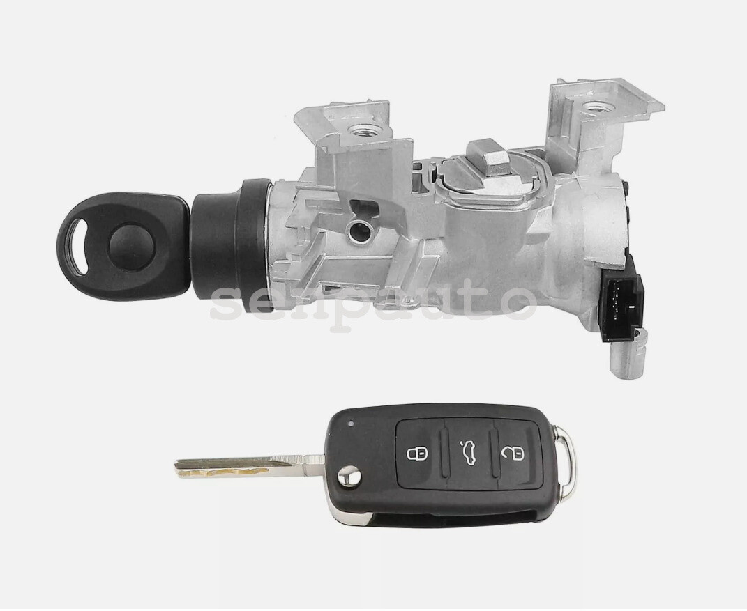 Ignition Lock Switch Assembly FOR VW Jetta 06-18 Remote Key Shell Replacement US