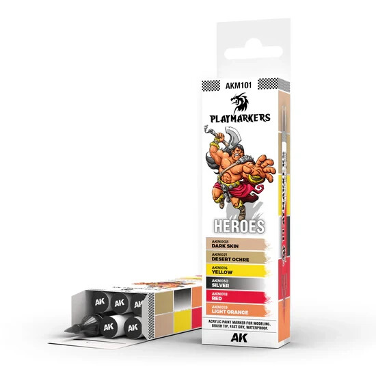 AK Interactive M101 Playmarkers Set - Heroes (6 Ref.)