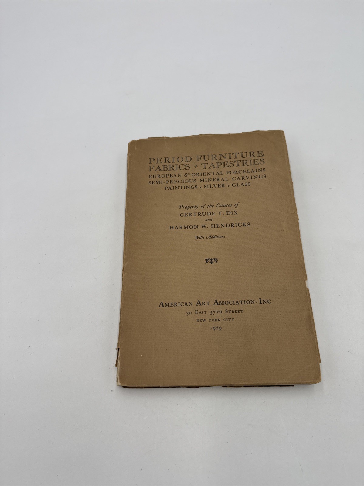 American Art Association, Period Furniture Fabrics,Tapestries..,  Mar 30,1929