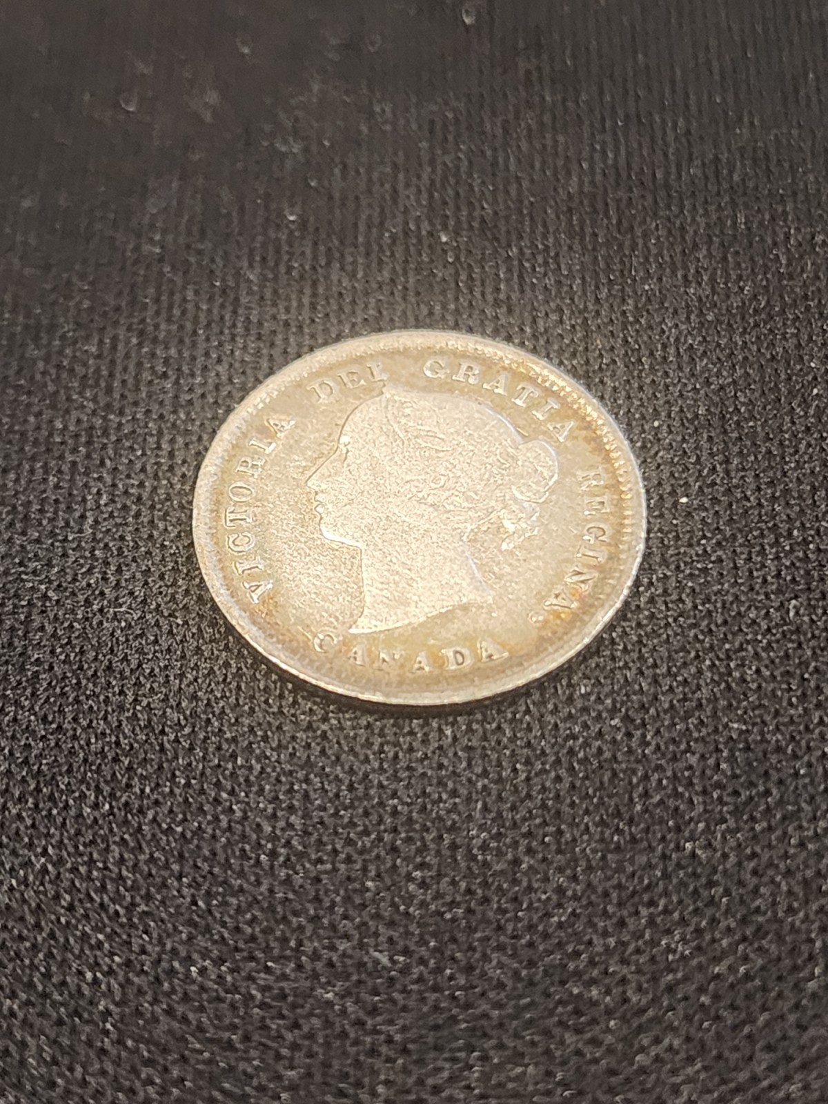 1887 Canada 5 Cents Silver Coin