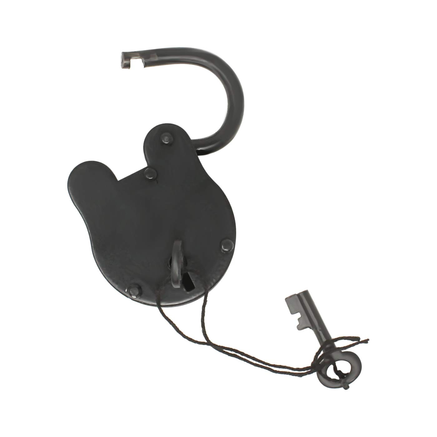 Nautical Cove Antique Solid Iron Lock with Skeleton Keys - Pirate Treasure Lo...