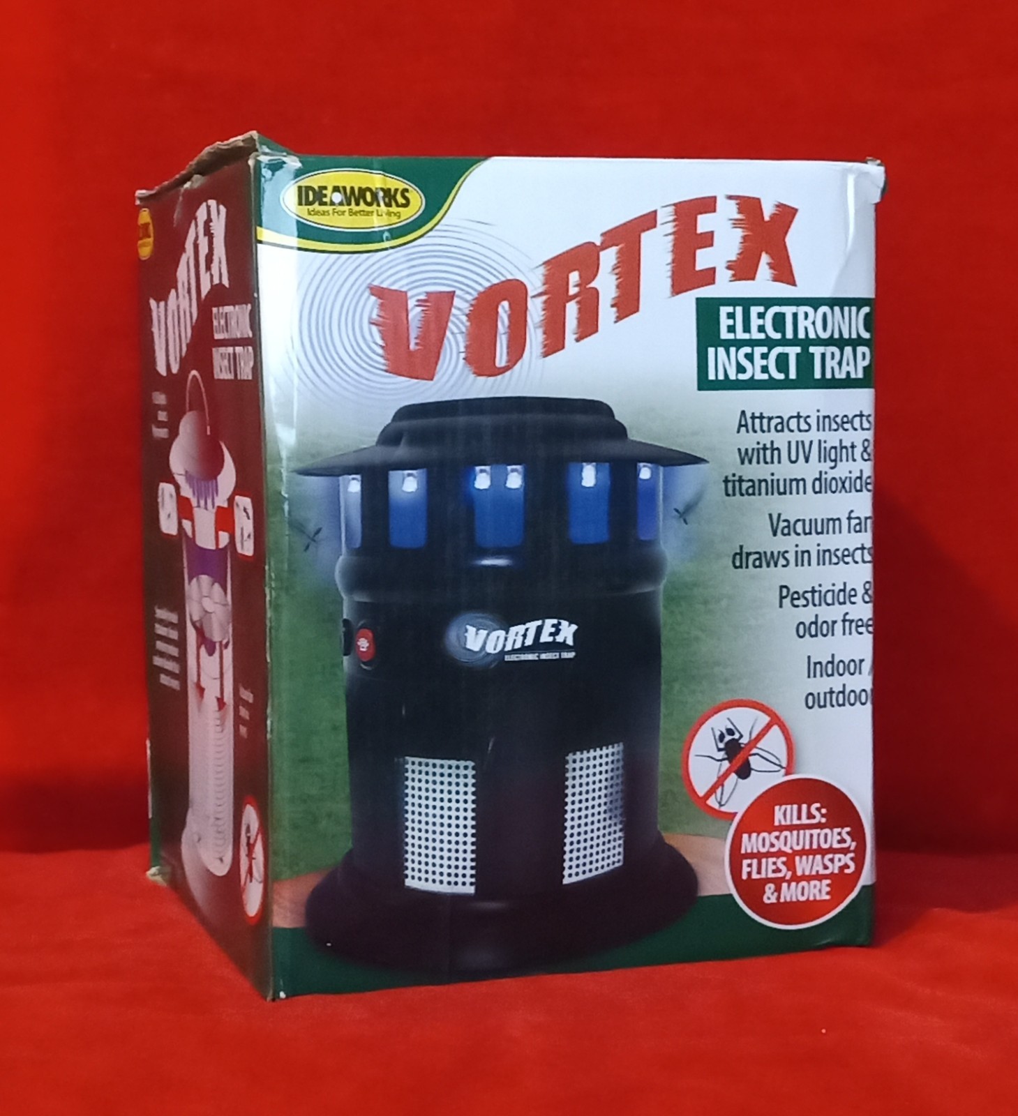 Ideaworks VORTEX Electronic Insect Trap Indoor/Outdoor AC Power Adapter Included