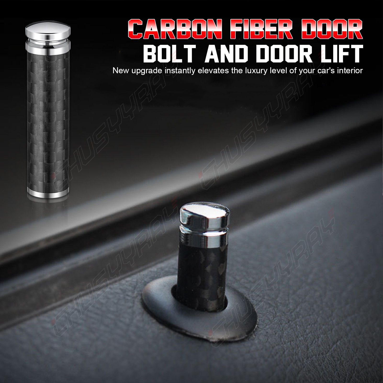 4 door lock knob pins, car interior cover pull rod