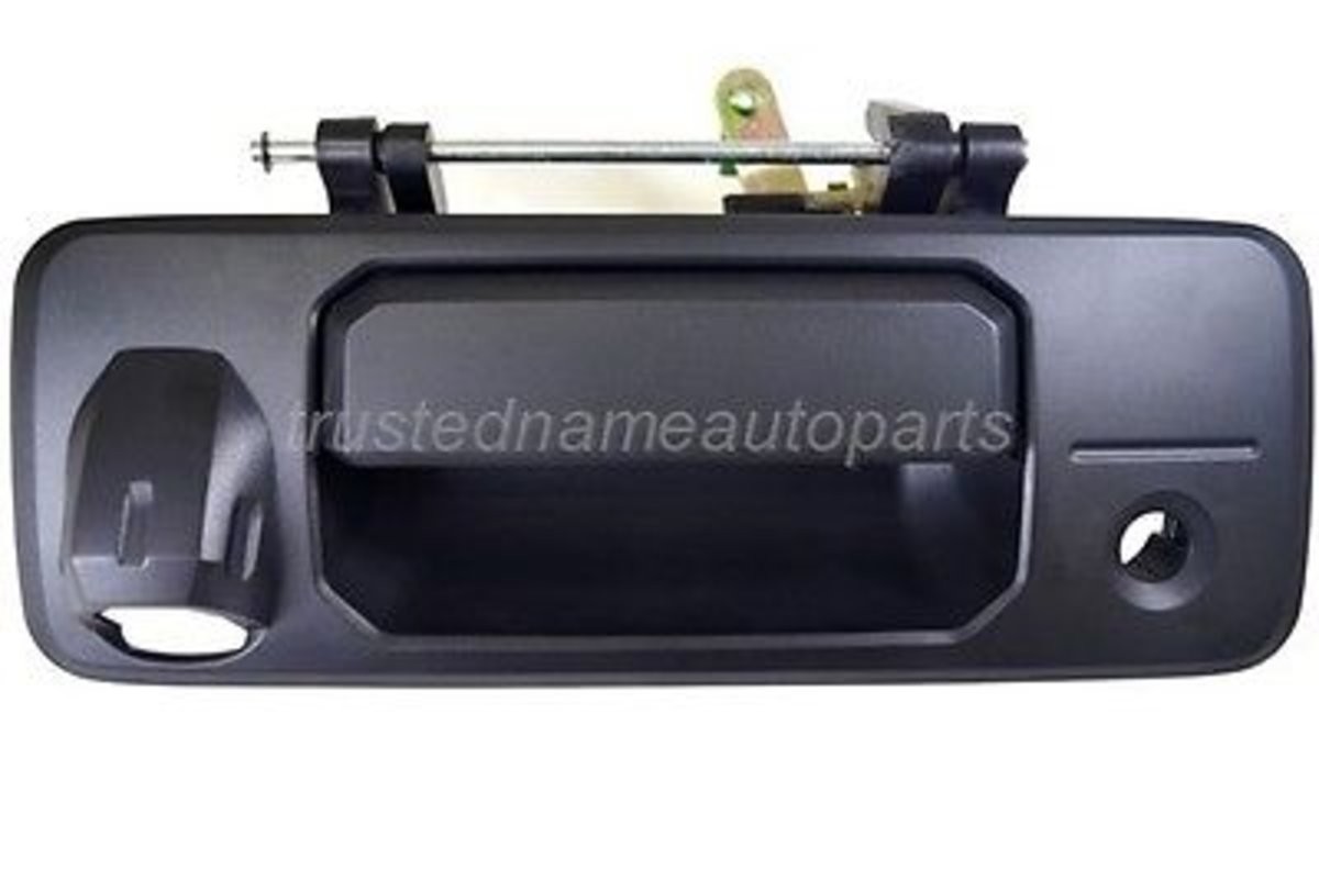 fits 2014 to 2020 Toyota Tundra Tailgate Handle with Camera Hole Textured
