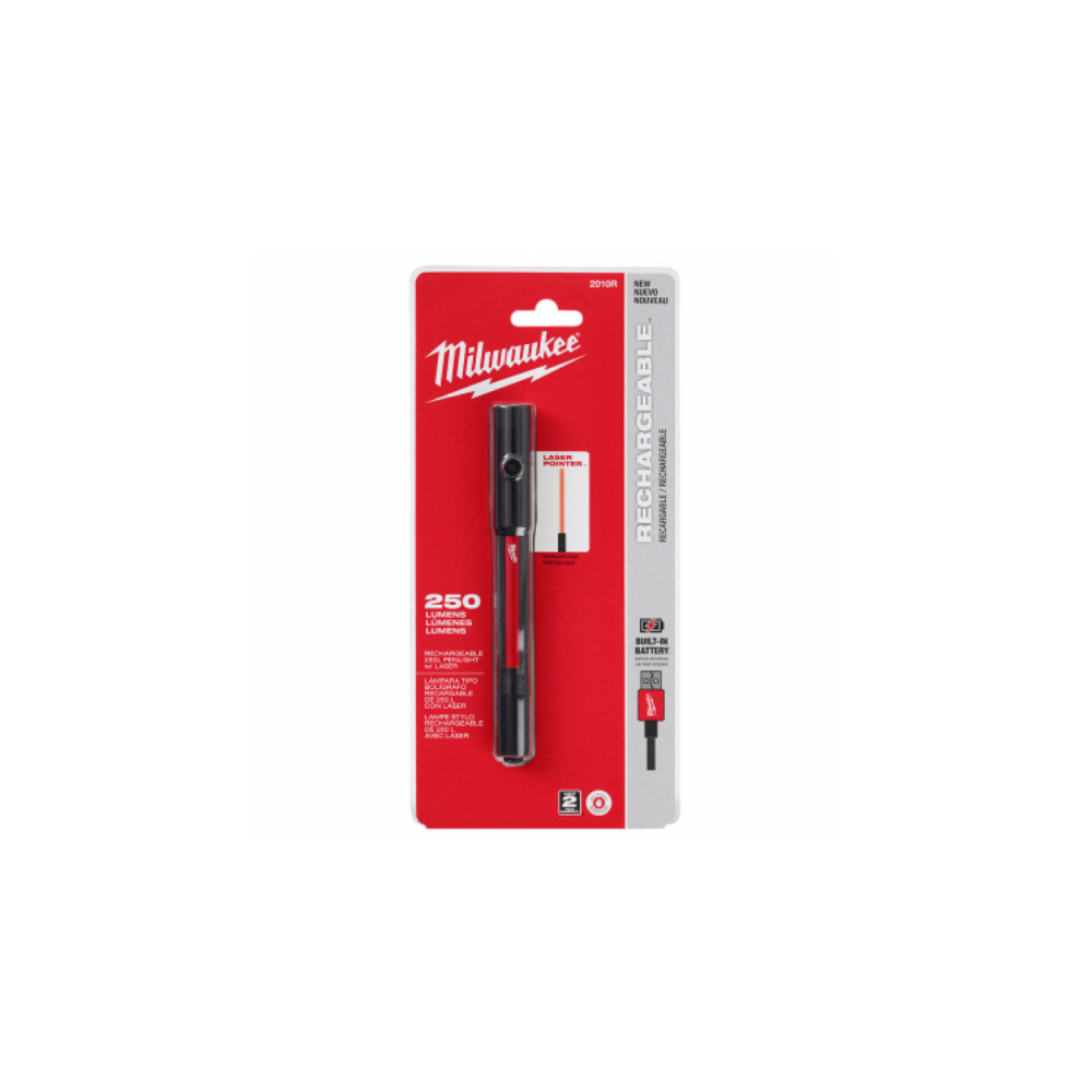 Milwaukee Rechargeable 250L Penlight with Laser 2010R