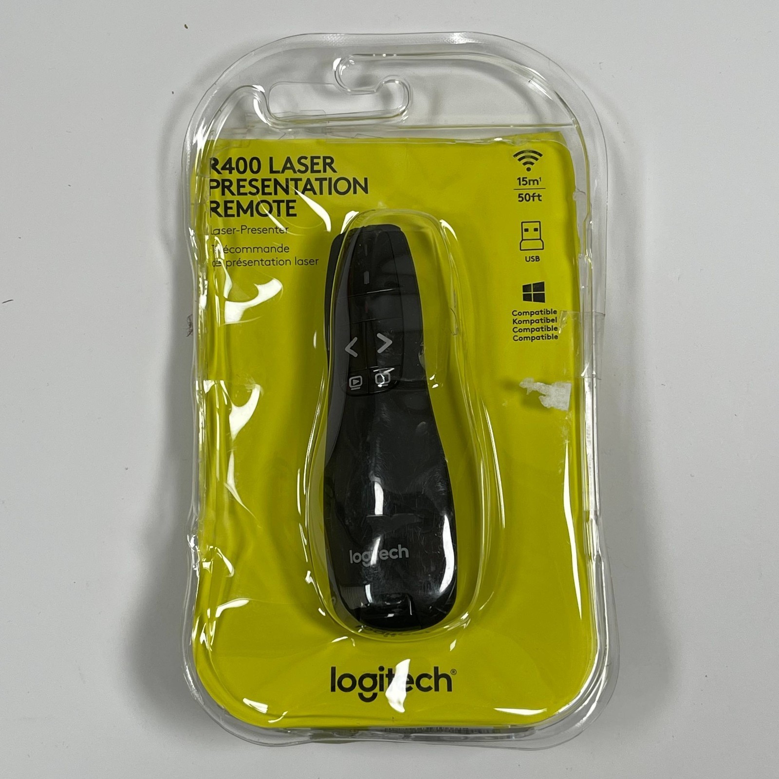Logitech Wireless Presenter R400 USB A PowerPoint Clicker with Laser | USB-A con