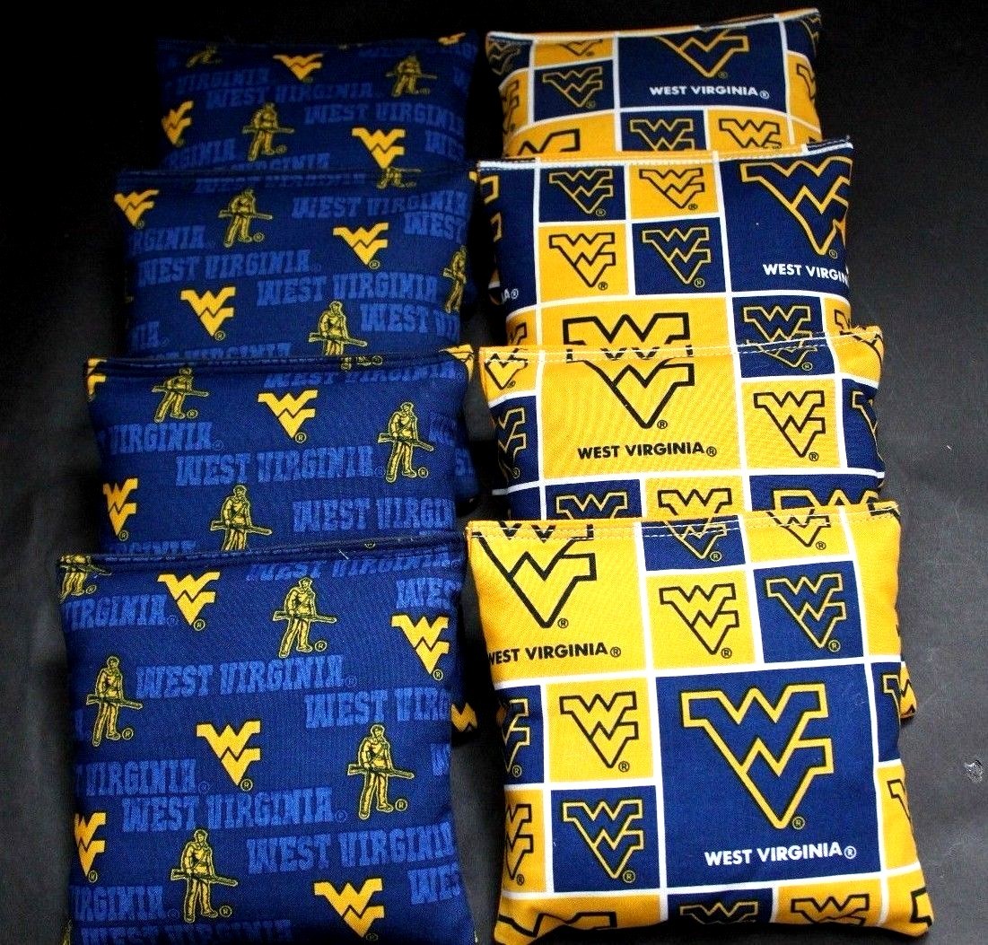 University of WEST VIRGINIA WV MOUNTAINEERS 8 Cornhole Bean Bags ACA Regulation