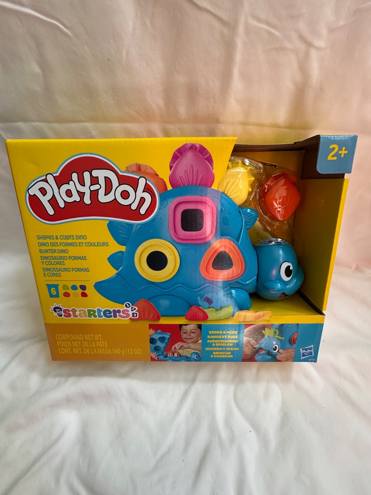 Brand New Play-Doh Starters Shapes & Colors Dino Playset 17pc Dinosaur Set