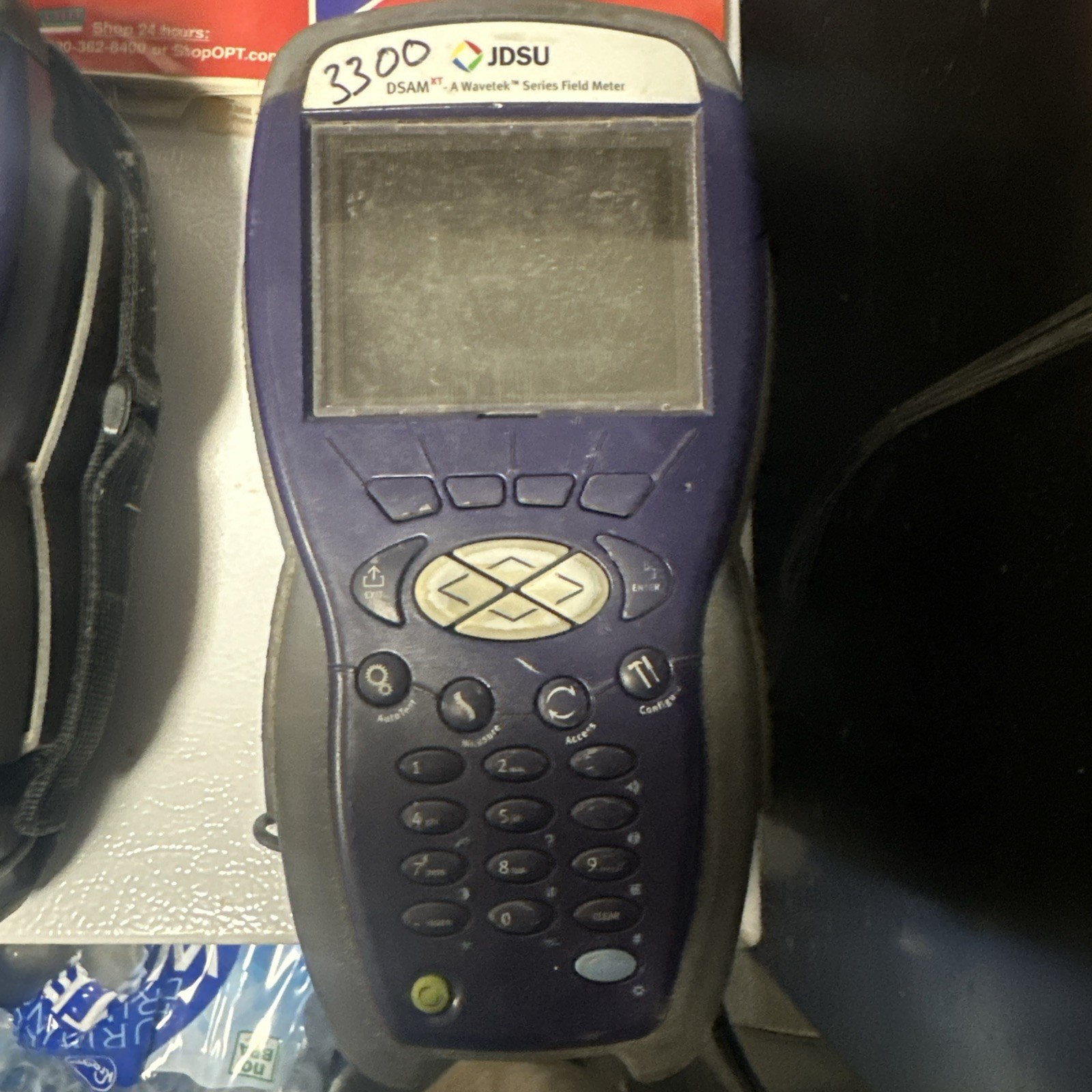JDSU DSAM-3300 Network Tester. Wavetek Field Meter.  Powers On. As Is.