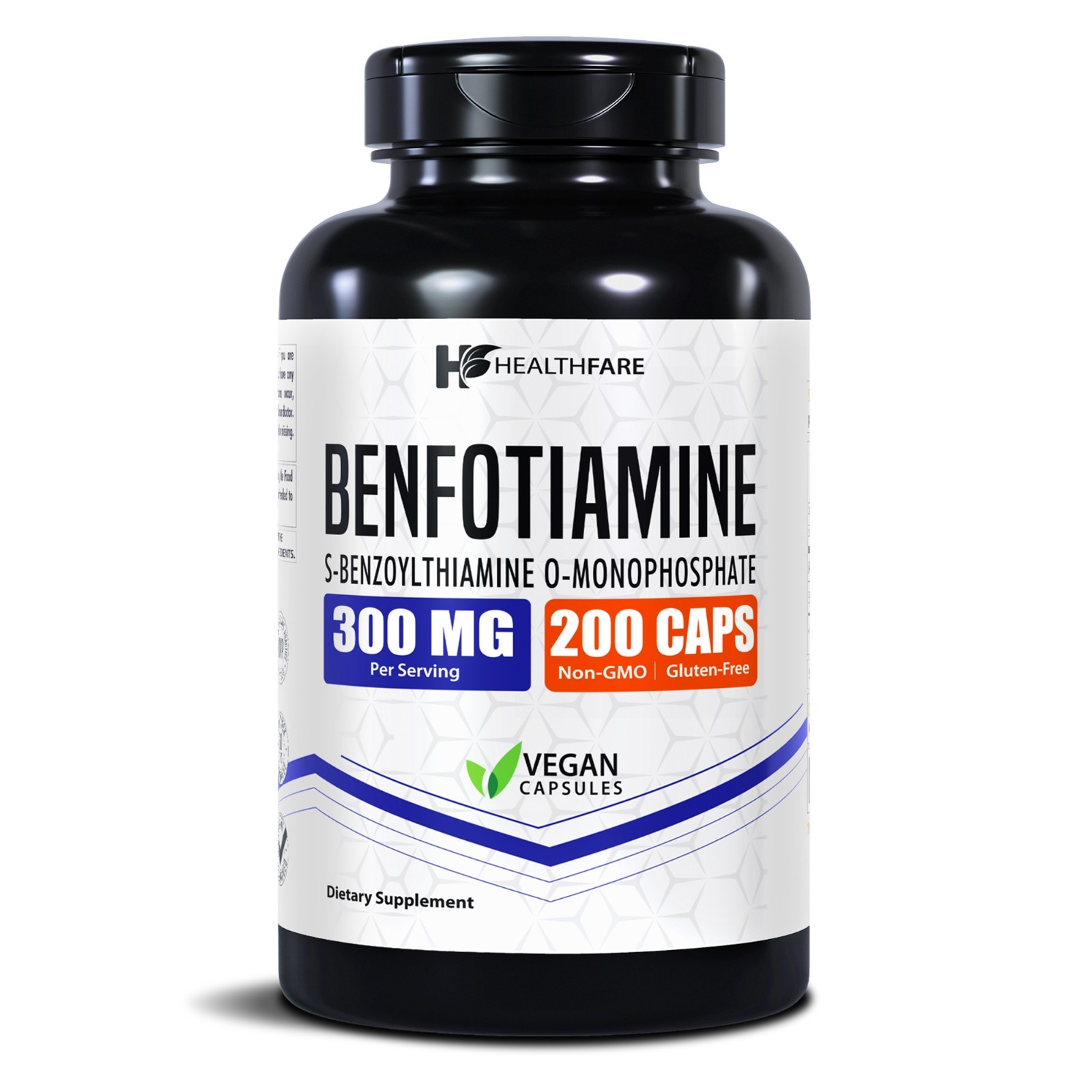 Benfotiamine 300mg 200 Veg Capsules Fat Soluble Thiamine Vitamin B1 HealthFare