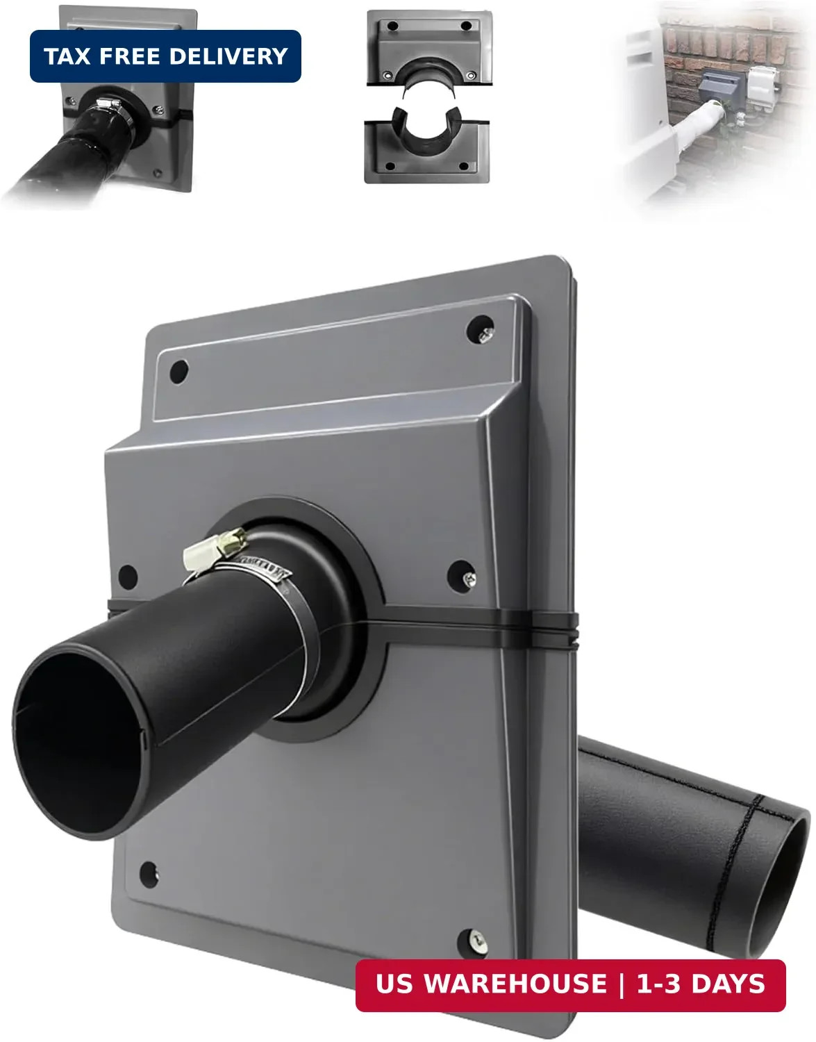 HVAC Easy-Install Wall Penetration & Line Set Cover Kit for Indoor/Outdoor AC Sy