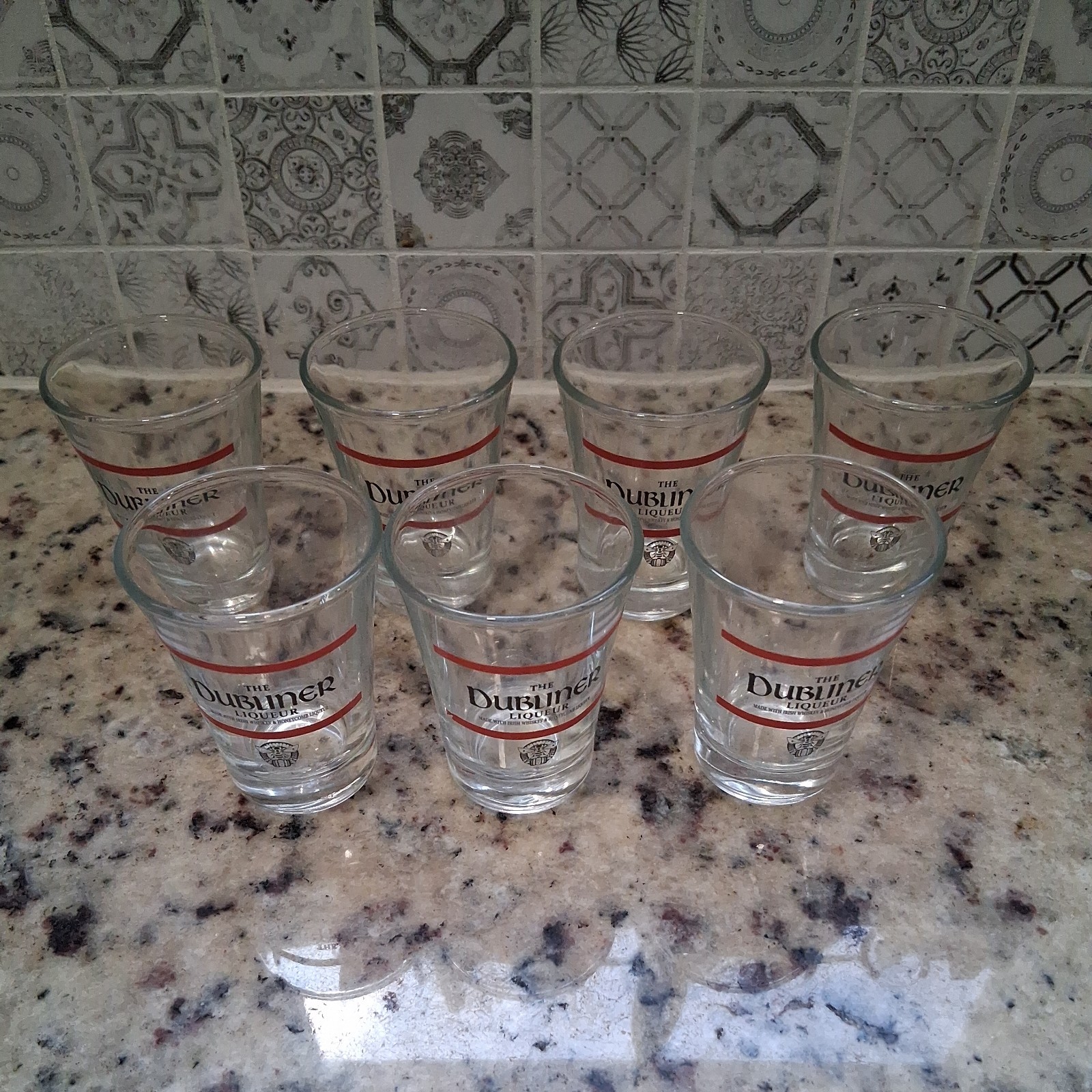 Set of 7 Dubliner Liqueur Shot Glasses 3"