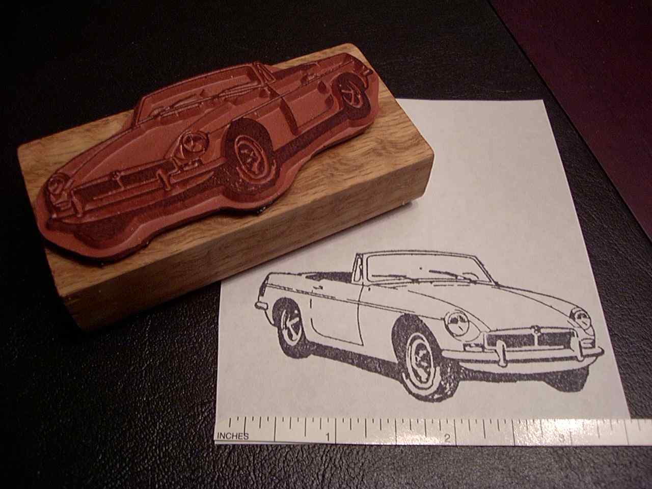 MGB Classic Sports Car Rubber Stamp 1962-1980 MG B 1970 1964 1965 1966 1967 1968