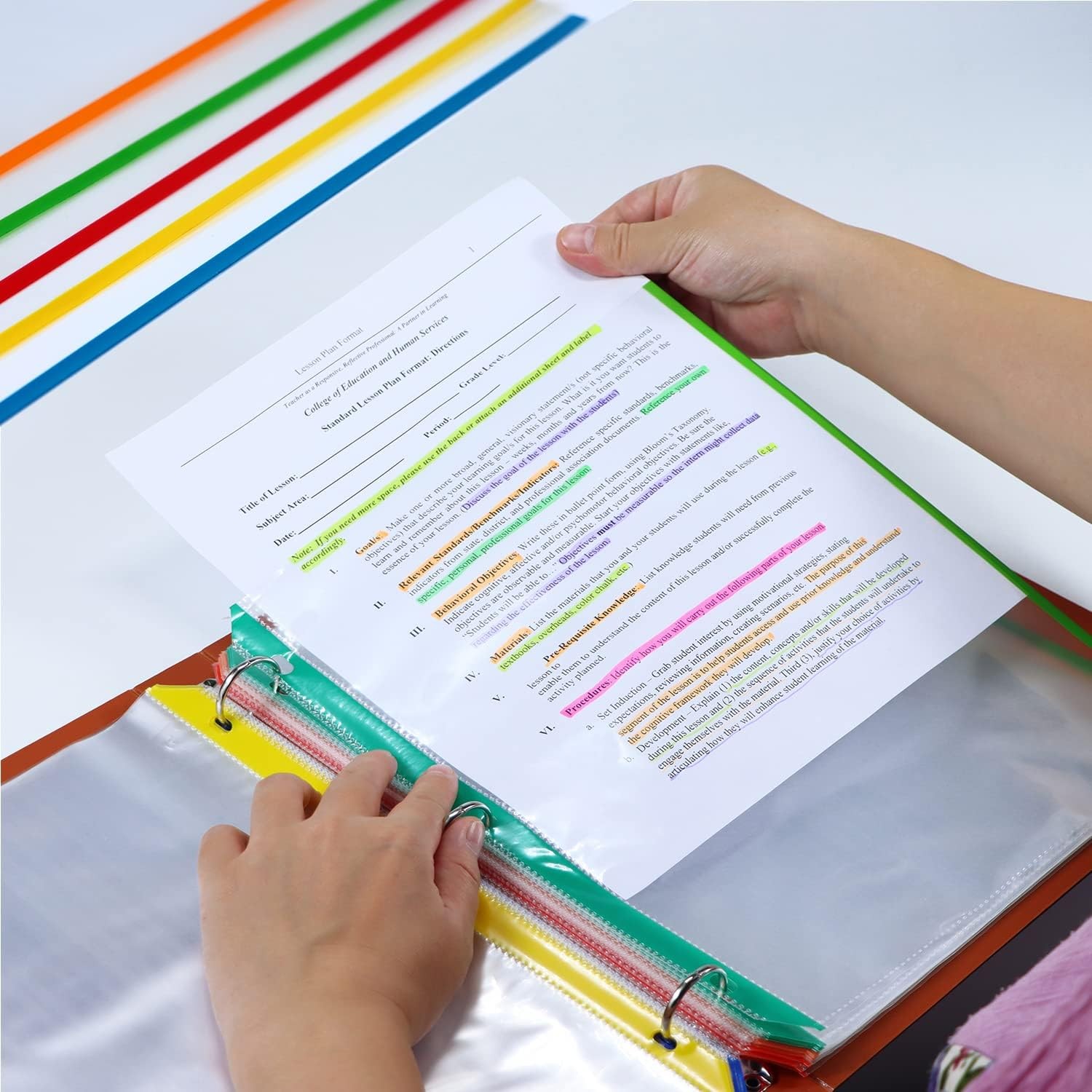 Sheet Protectors, Aipker Plastic Page Protectors for 3 Ring Binder, Multiple