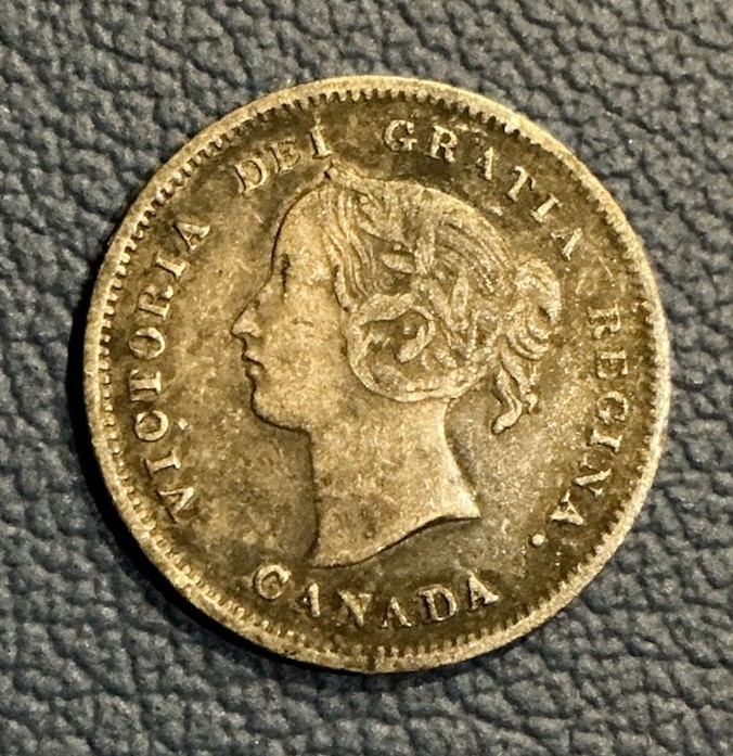 CANADA 1901 Silver 5 Cents - Queen Victoria -  Vintage Canadian Silver Coin