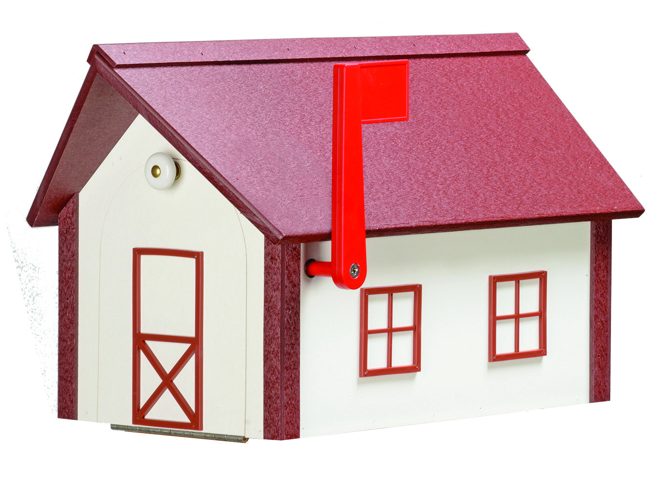 Amish-Made Standard Poly Mailboxes with Poly Roofs