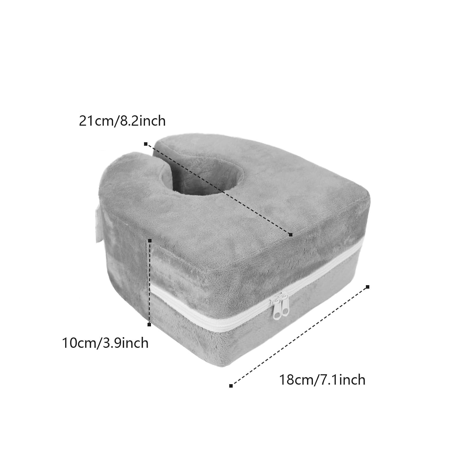 Grey Foot Elevation Pillow Heel Protector Pressure Sore Prevention Support