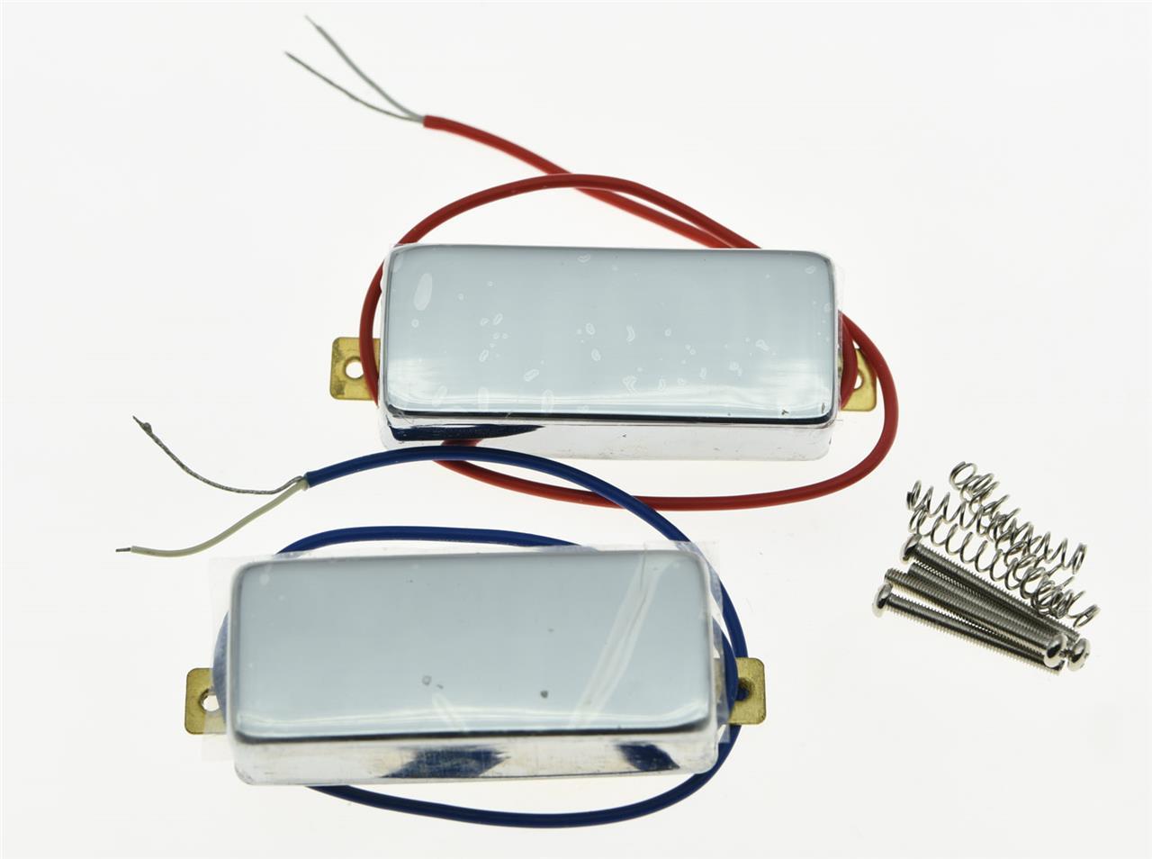 Chrome LP Closed Mini Humbucker Pickup Set Sealed Mini Pickups for Les Paul