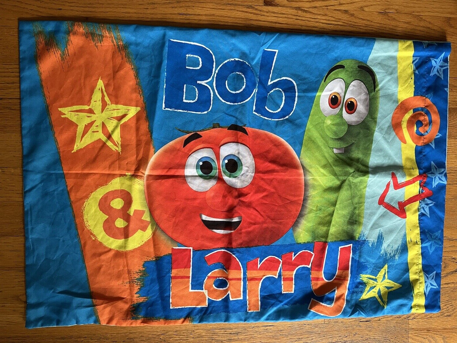 VeggieTales Pillowcase Bob & Larry Jr Asparagus Yeah It's a Monster Truck