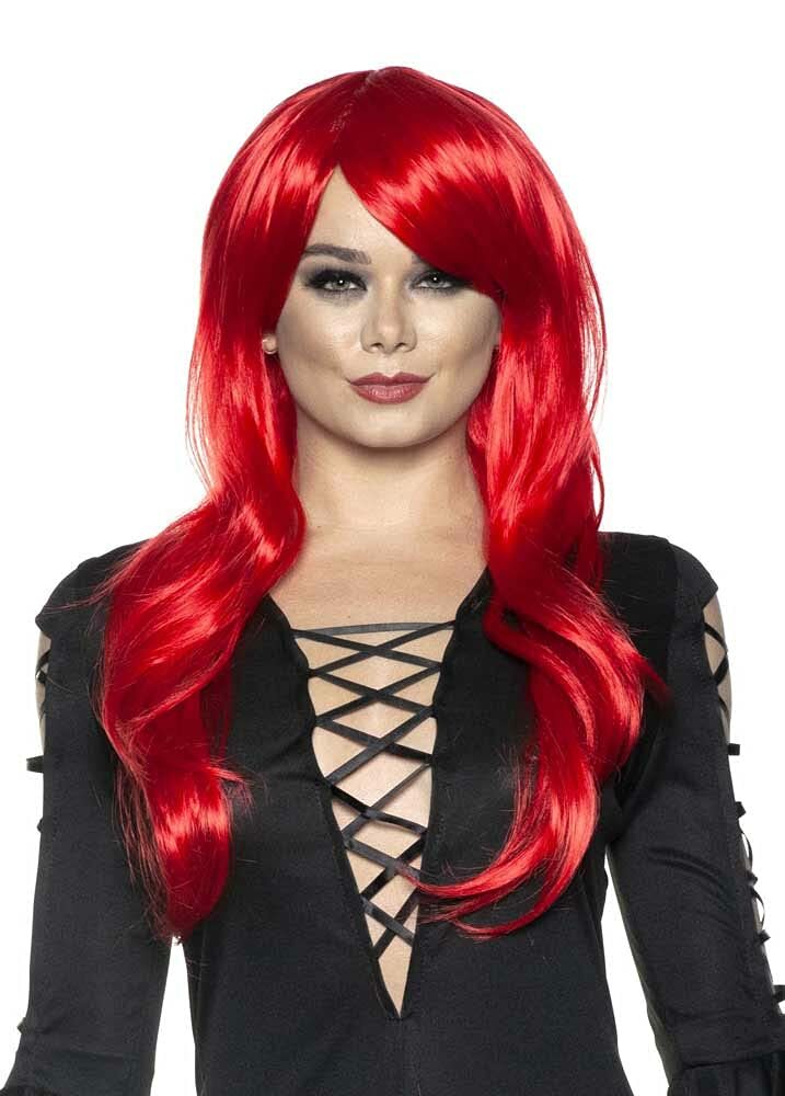 Underwraps Long Sassy Womens Adjustable Adult Costume Wig Red