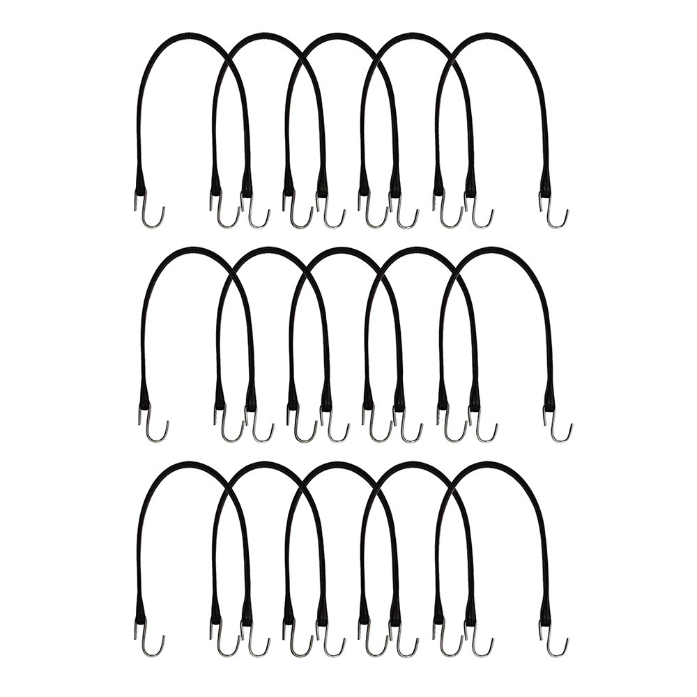 15 Pk 21" Natural Rubber Bungee Strap for Truck & Trailer Tie Down - Tire Chains