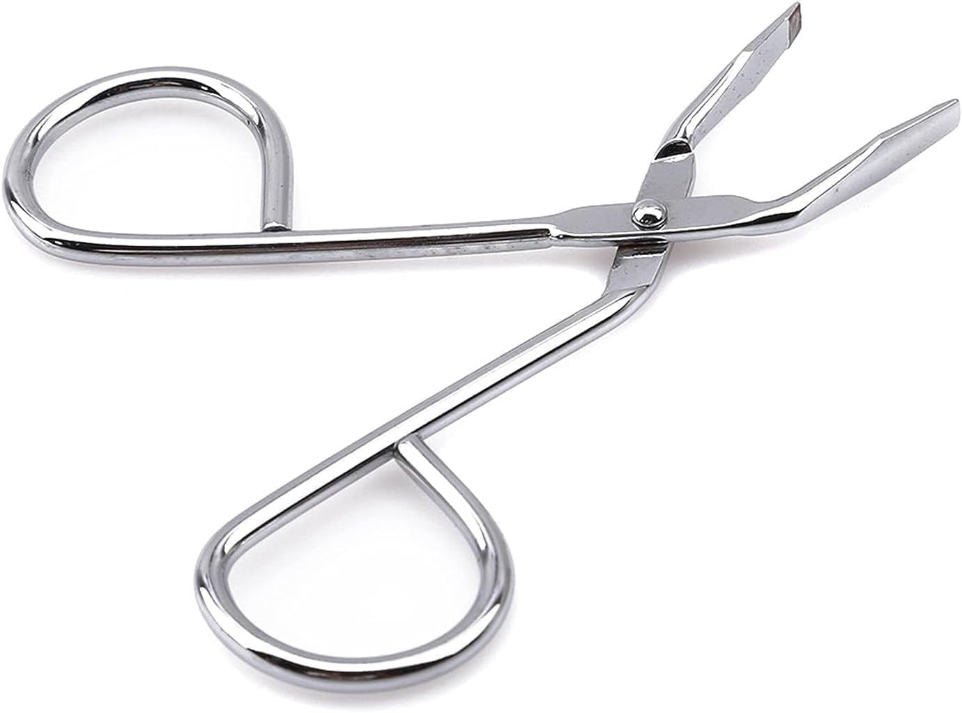 Silver Professional Stainless Steel Eyebrow Tweezers and Scissors Set,