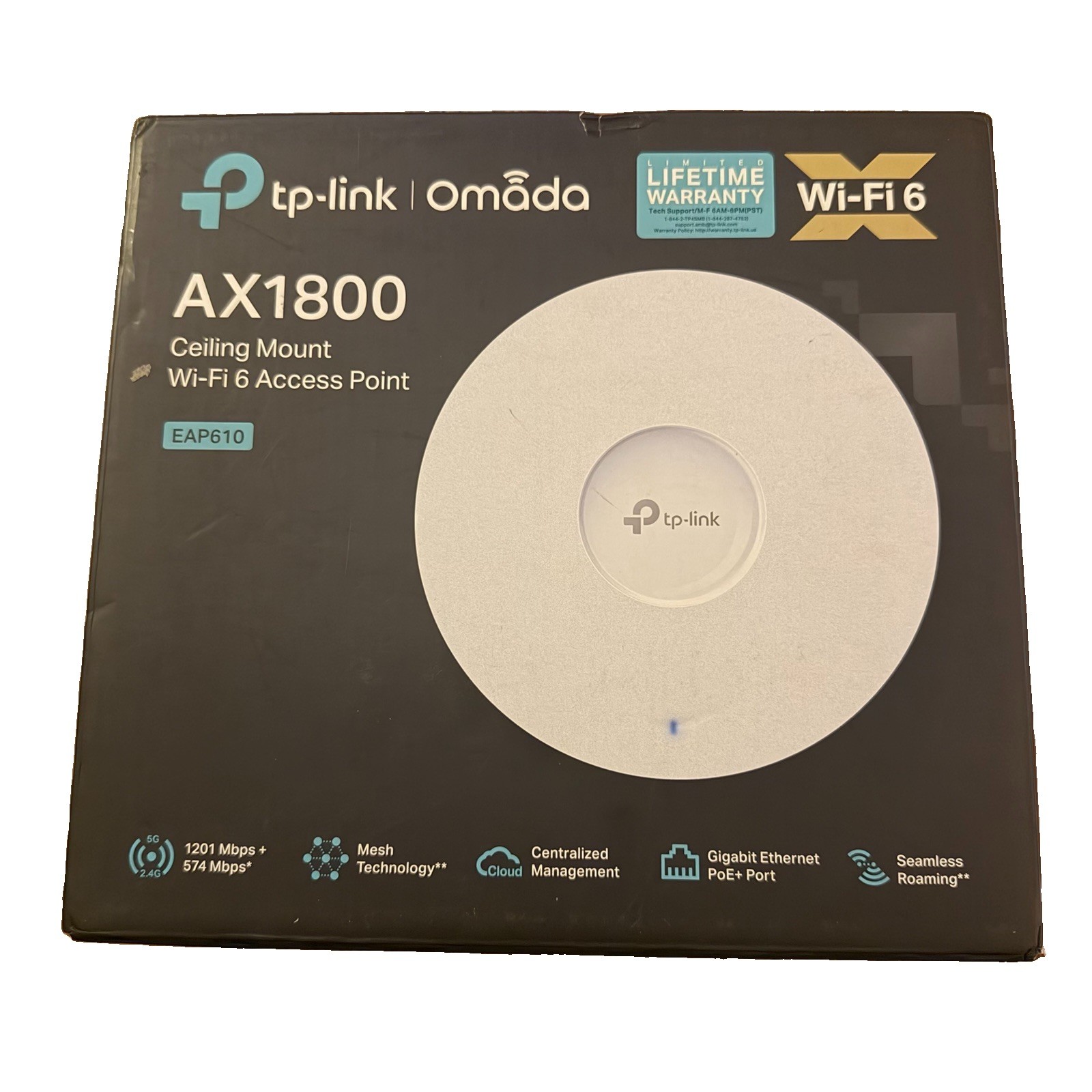 EAP610, TP-LINK EAP610 AX1800 Ceiling Mount Dual Band WiFi 6 Access Point New