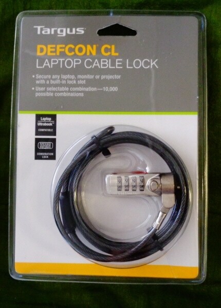 Targus Defcon CL Laptop Cable Lock NEW PA410U1 combination