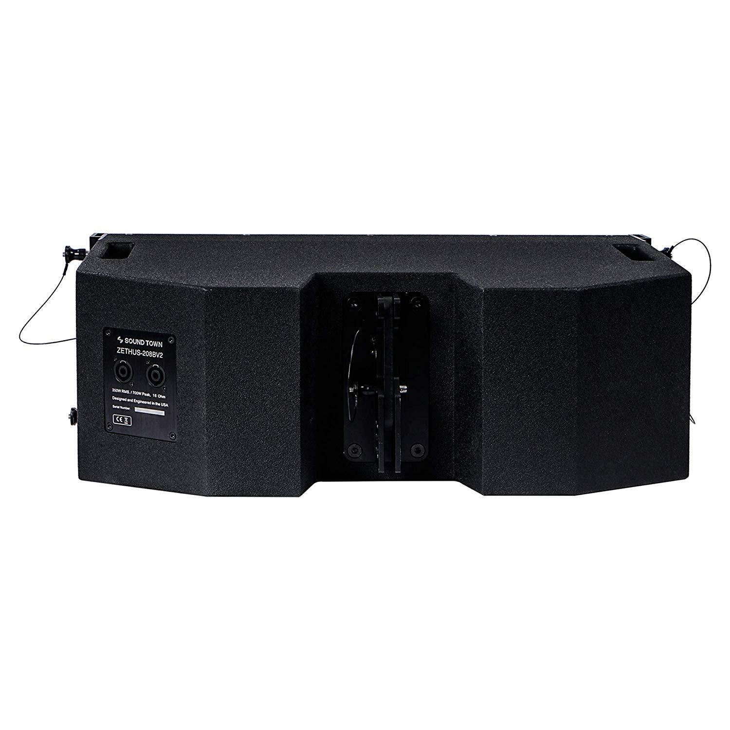 Sound Town 2 x 8” Line Array Speaker Full Range/Bi-amp Switchable ZETHUS-208BV2