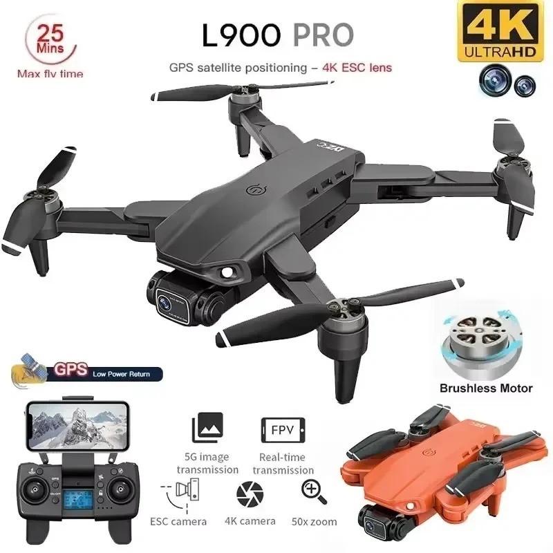 L900 Pro GPS Drone 4K Professional HD Dual Camera 5G Wifi Photography Brushless