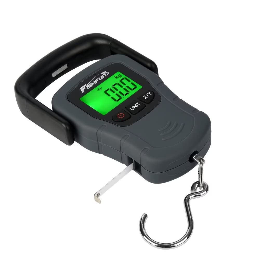 Digital Fish Scale, Electronic Hanging Fish Weight Scale with Large Handle & Mea