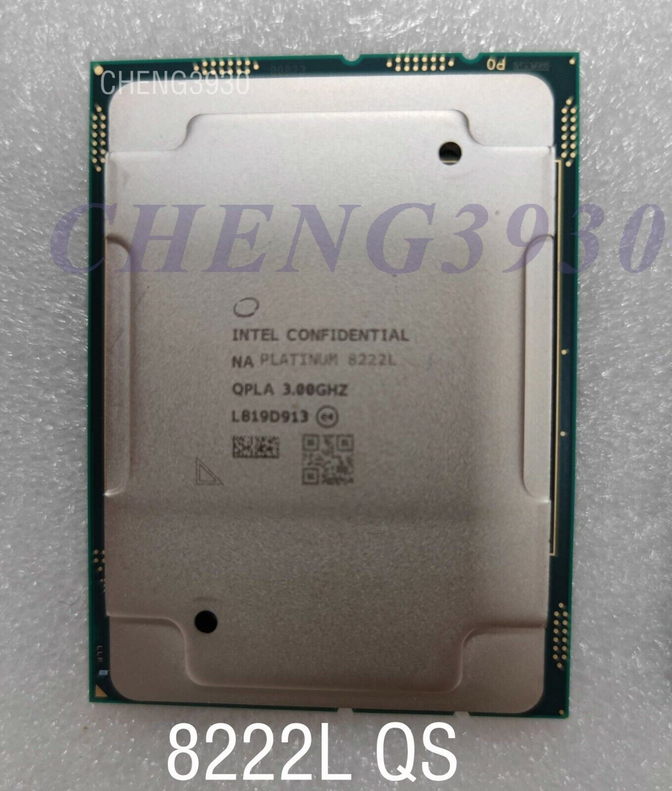 Intel Xeon Platinum 8222l QS 18 core 36 lines 3.0ghz 24.75mb 200w CPU processor