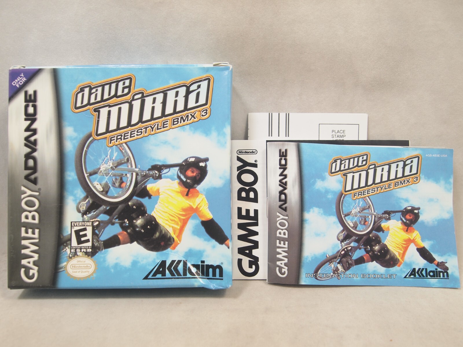 Dave Mirra Freestyle BMX 3 (Game Boy Advance | GBA) BOX MANUAL REG CARD ONLY